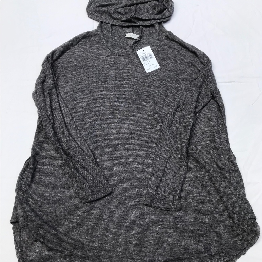Grey Beach Sweatshirt with Hood